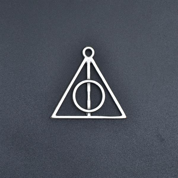 Harry Potter Ölüm Yadigarları Üçgen Kolye Ucu - Antik Gümüş Kaplama