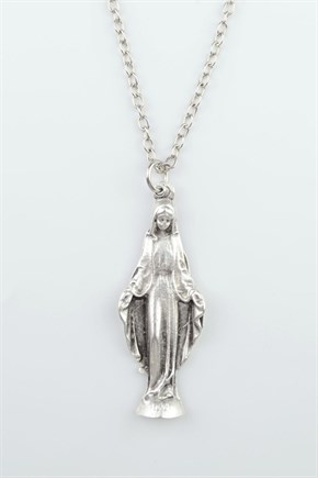 3'lü Kuru Kafa Meryem Ana Ters Keçi Baphomet Erkek Kadın Kolye Seti Gümüş Kaplama - 60 cm Zincir