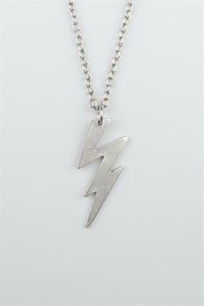 3'lü Şimşek Flash Gordon Erkek Kadın Kolye Seti Gümüş Kaplama - 60 cm Zincir
