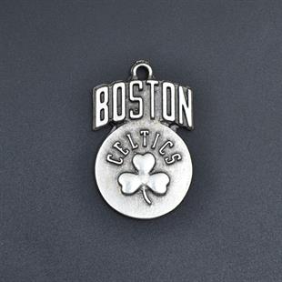 Boston Celtics  Kolye Ucu - Antik Gümüş Kaplama