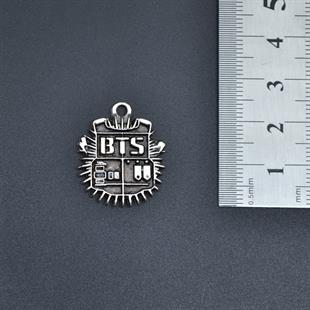 Minimal BTS Army Kolye Ucu - Antik Gümüş Kaplama