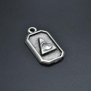 Minimal Göz Kolye Ucu - Antik Gümüş Kaplama