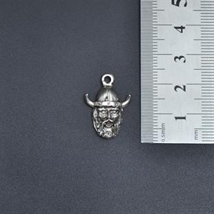 Minimal Viking Savaşçı Kolye Ucu - Antik Gümüş Kaplama