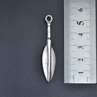Mızrak Ucu Kolye Ucu - Antik Gümüş Kaplama