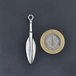 Mızrak Ucu Kolye Ucu - Antik Gümüş Kaplama