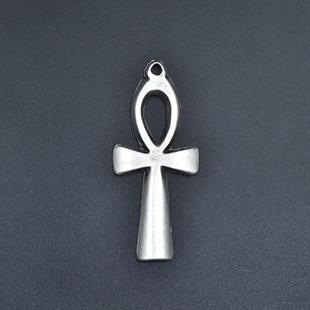 Nil'in Anahtarı - Ankh Anahtarı Kolye Ucu - Antik Gümüş Kaplama
