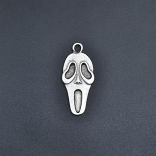Scream - Çığlık Kolye Ucu - Antik Gümüş Kaplama