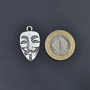 V For Vendetta Kolye Ucu - Antik Gümüş Kaplama