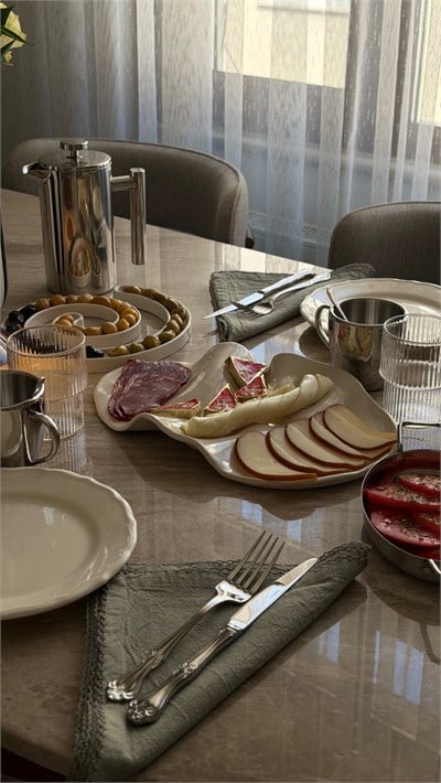 Stoneware Beyaz Sunum Tabağı
