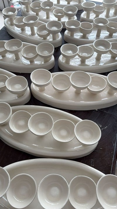 Stoneware Çerezlik Çoklu Sunum Tabağı