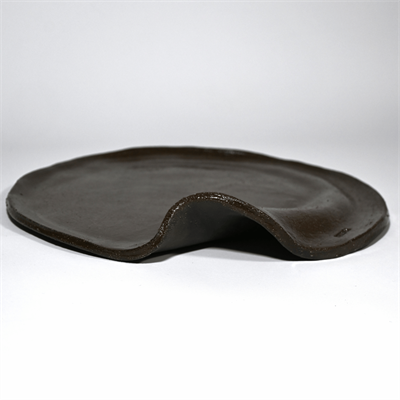 Stoneware Kahverengi Amorf-2 Sunum Tabağı