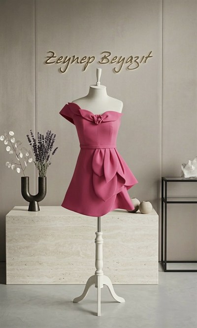 Pembe Mini Elbise