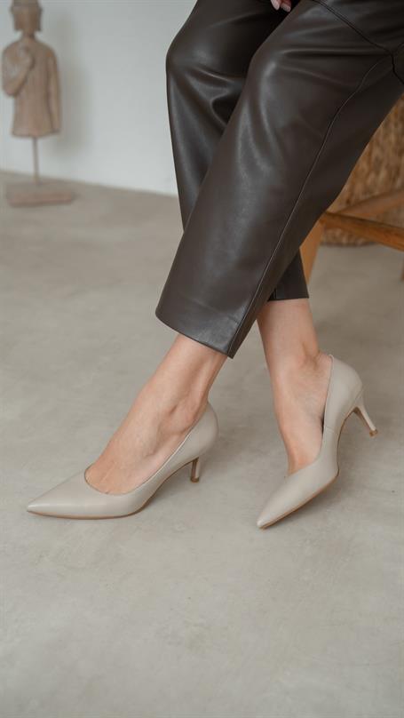 Brant Bej Hakiki Deri Kadın Stiletto