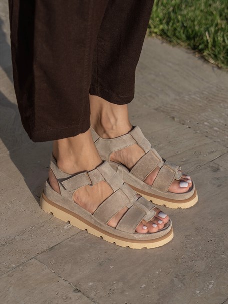 Katia Bej Süet Hakiki Deri Kadın Sandalet