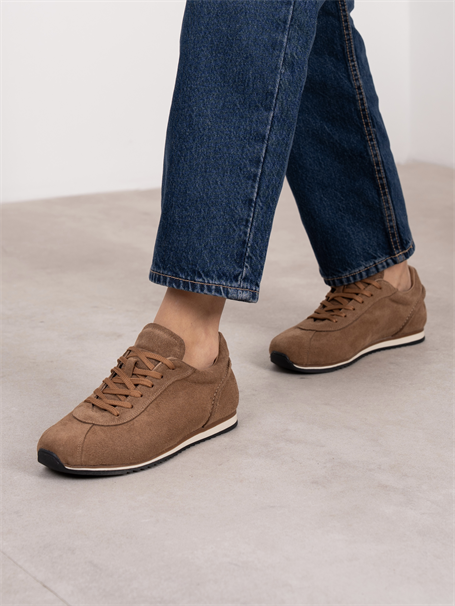 Kioni Camel Süet Hakiki Deri Kadın Spor Ayakkabi