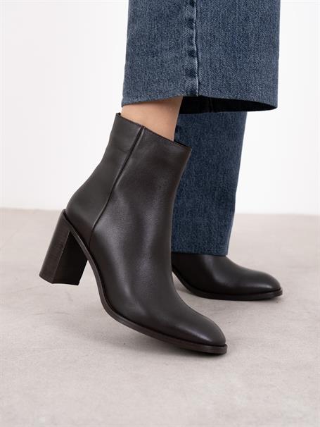 Odetta Kahve Hakiki Deri Kadın Bot