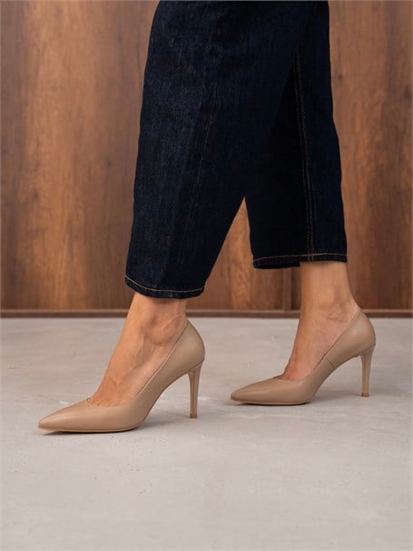 Pael Ten Deri Hakiki Deri Kadın Stiletto