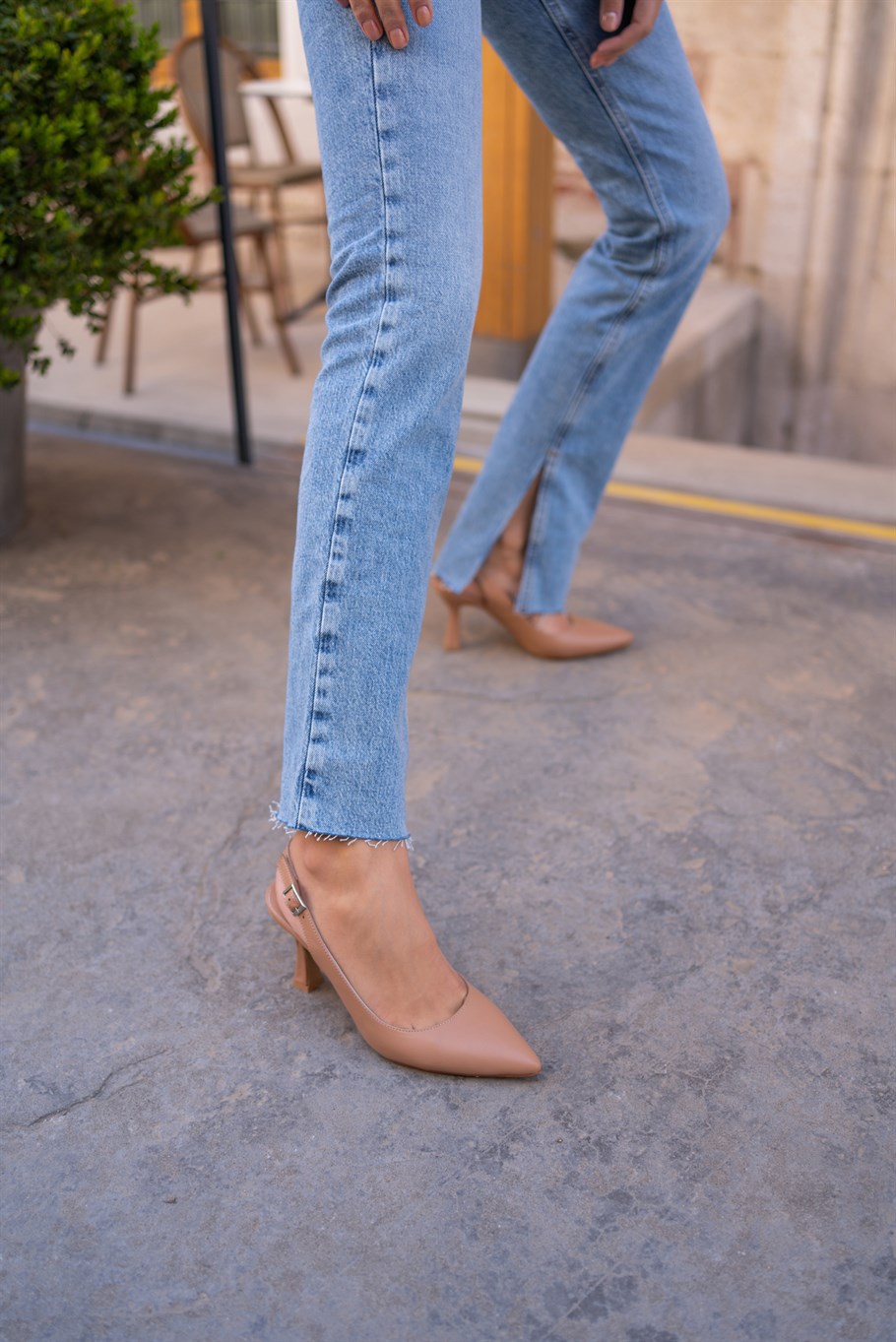Angela Nude Deri   Topuklu Ayakkabı · 2