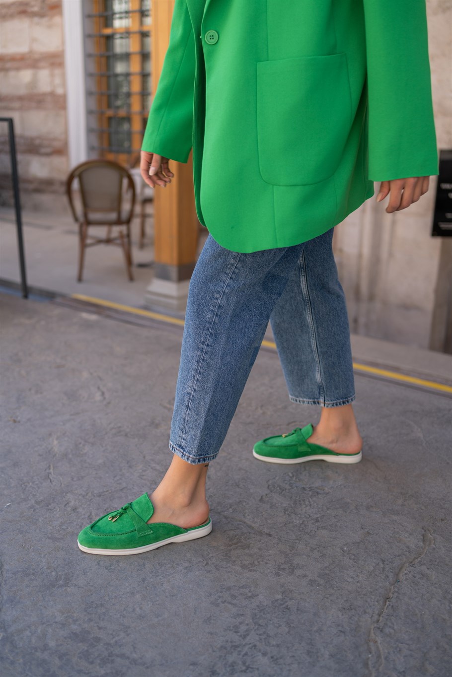 Hurley Yeşil Süet   Terlik · 2