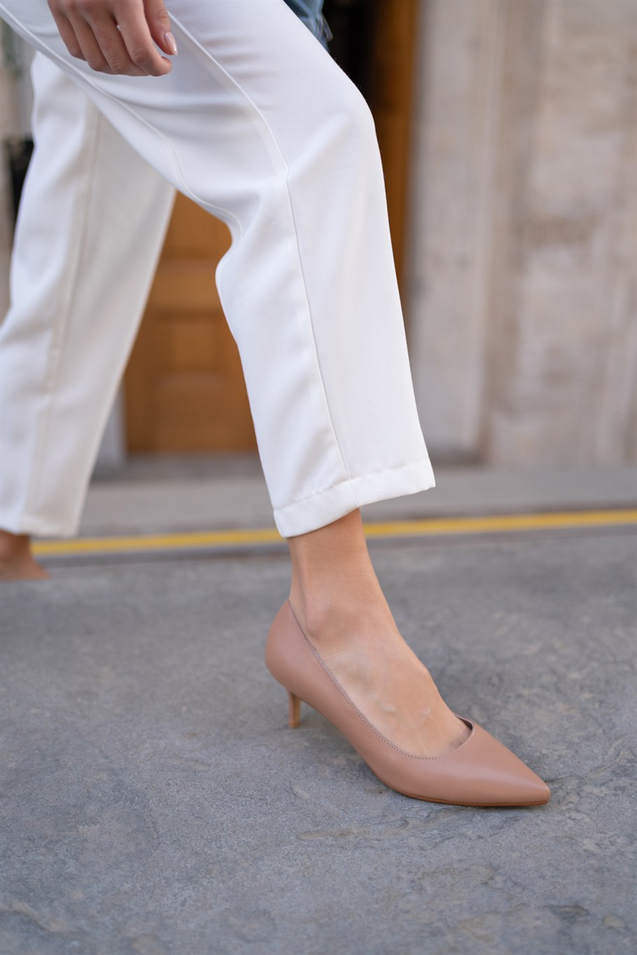 Nell Nude Deri Hakiki Deri Kadın Stiletto · 5
