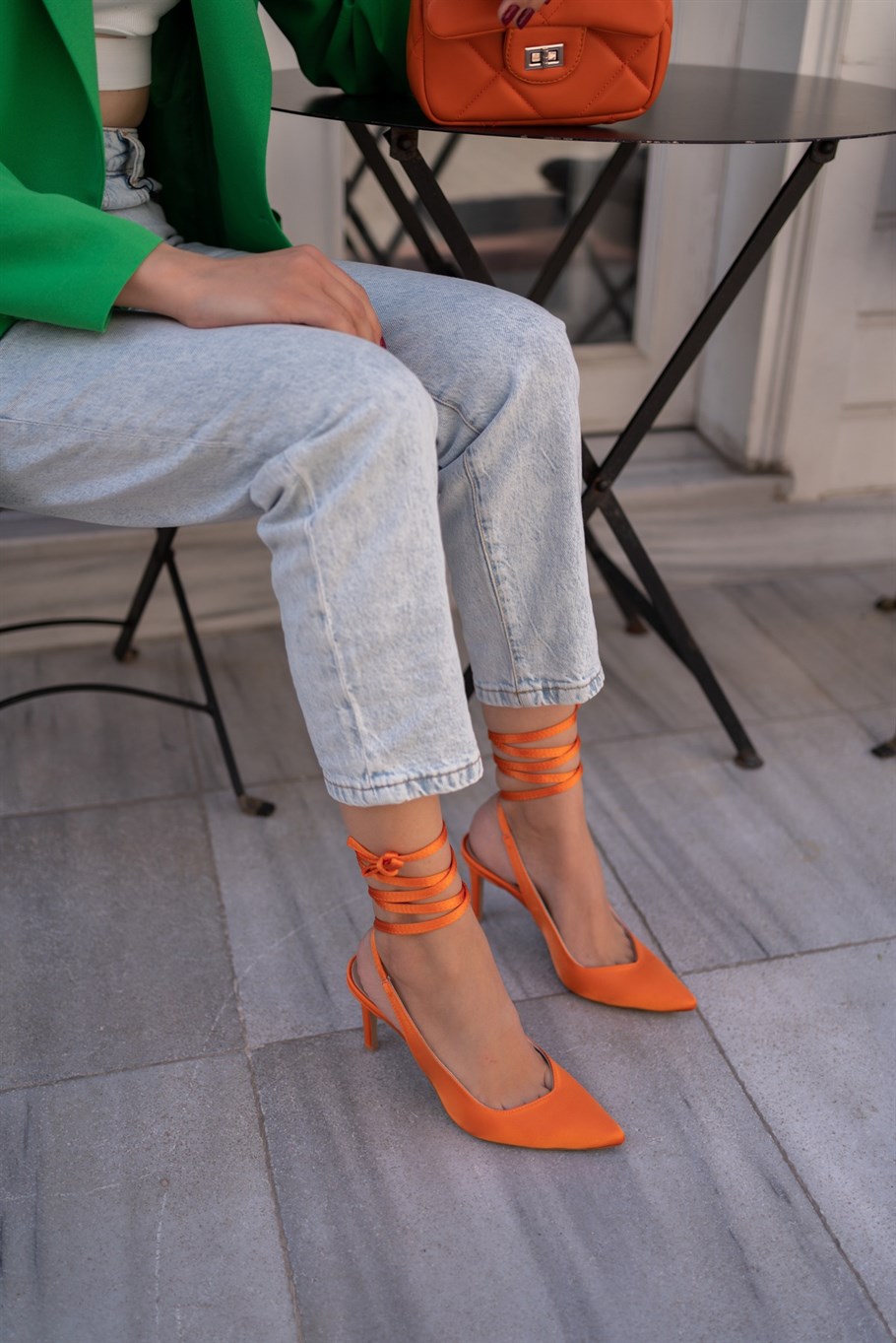 Paint Turuncu Saten    Stiletto · 3