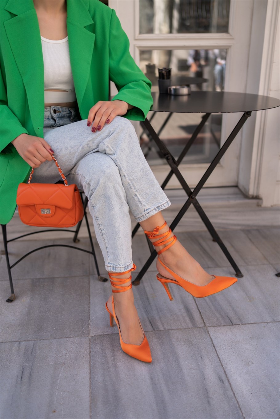Paint Turuncu Saten    Stiletto · 4