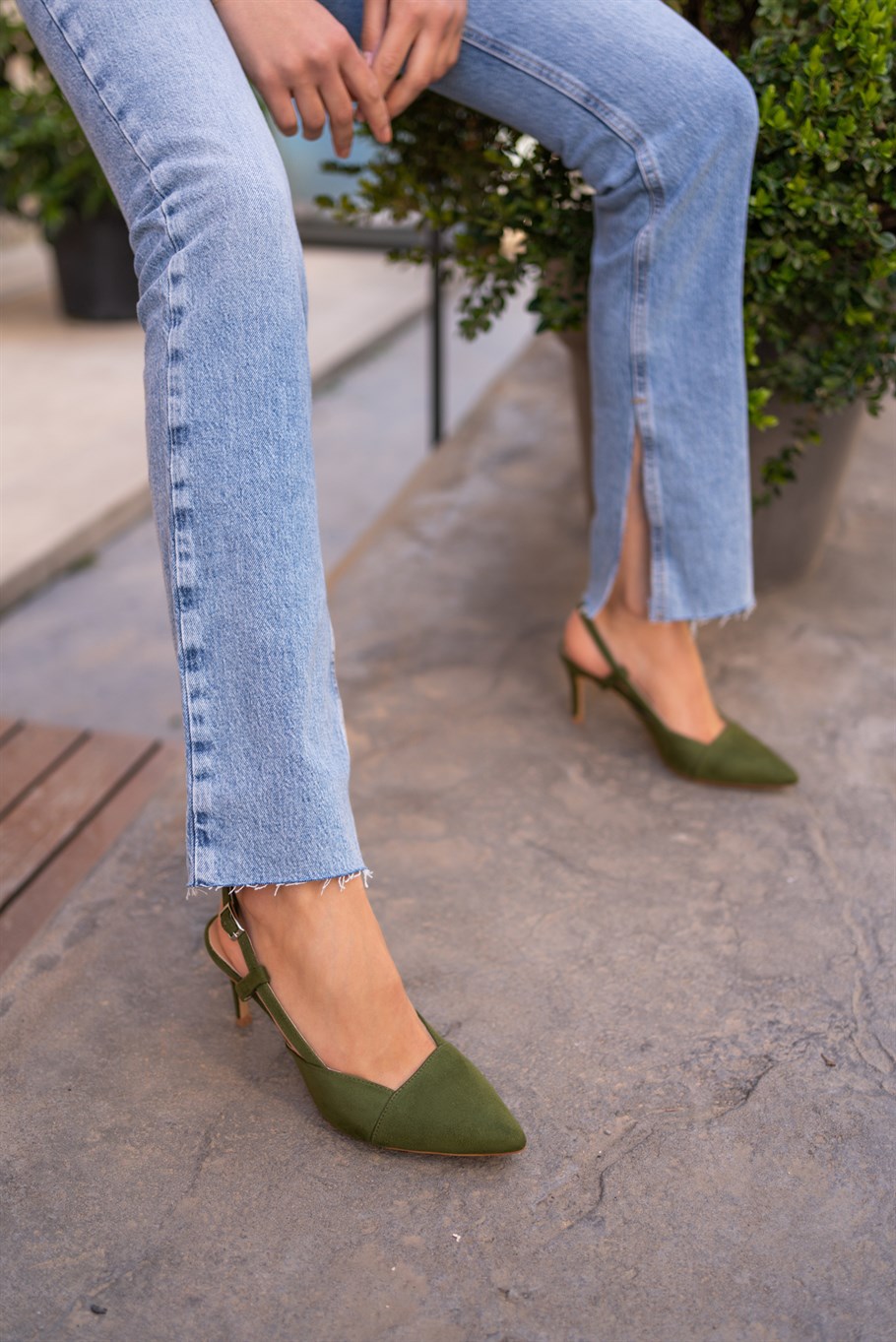 Paola Yeşil Süet   Stiletto · 5