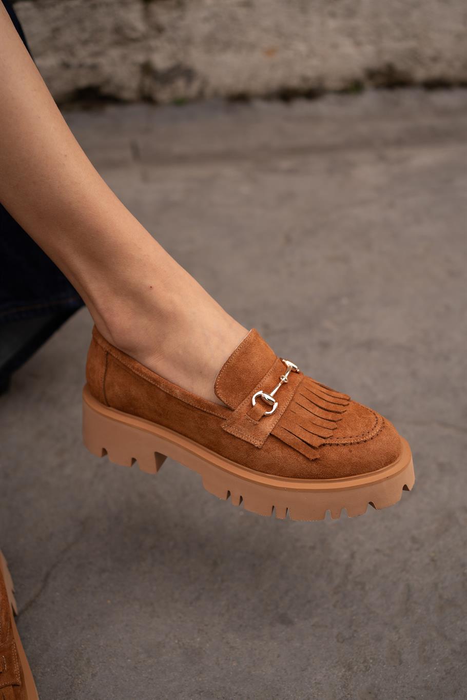 Rusell Taba Suede Moccasin Shoes