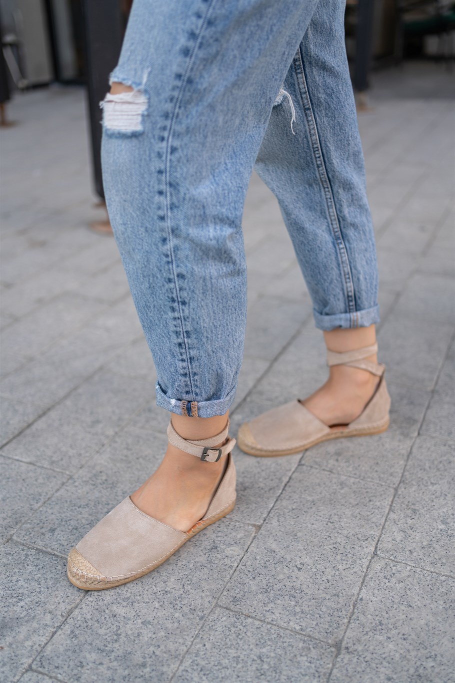 Wall Bej Süet   Espadril · 2