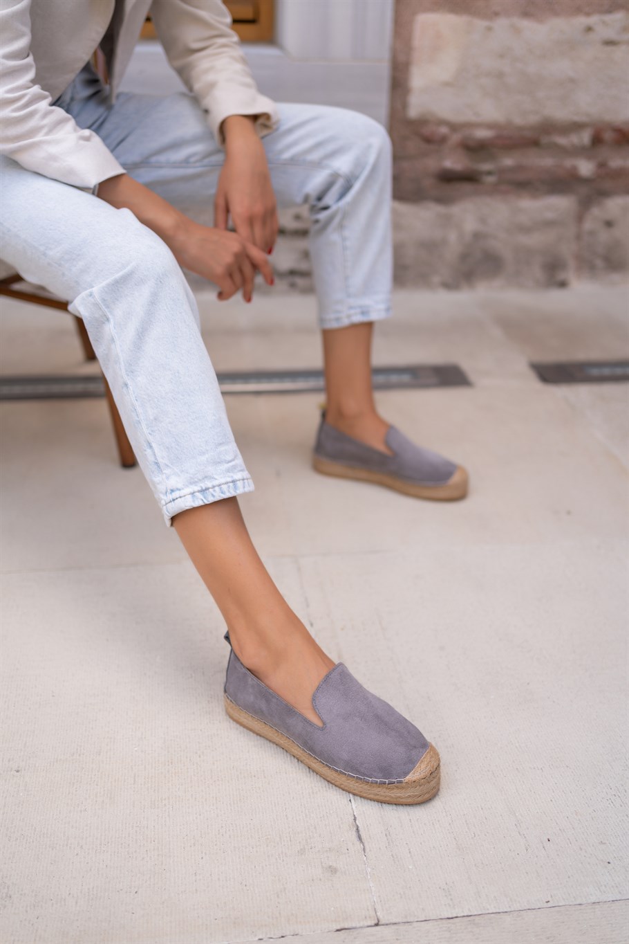 Zavi Gri Süet   Espadril · 3