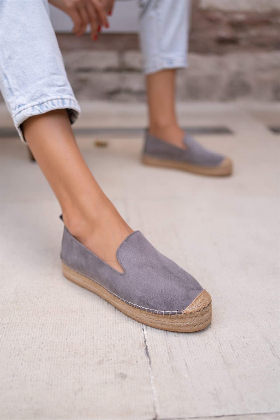 Zavi Gri Süet   Espadril · 4