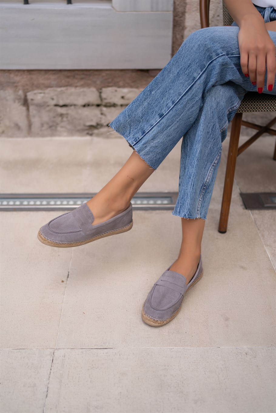 Zily Gri Süet   Espadril · 5