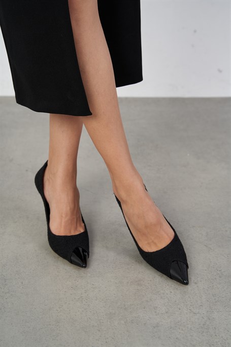 Feg Siyah Rugan   Topuklu Ayakkabı