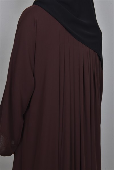 Şifon Abaya Kahverengi