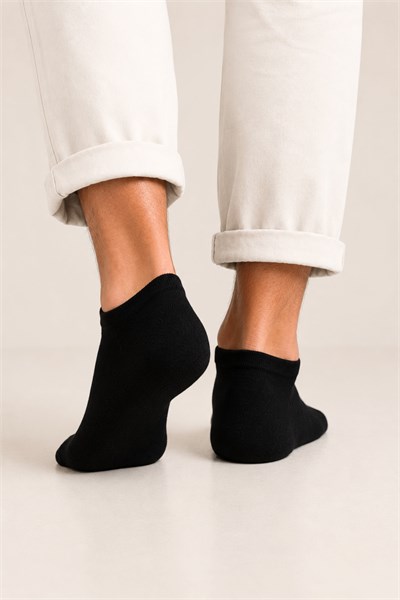 Bambu Siyah Patik 12lı Çorap Seti - 36 - 40