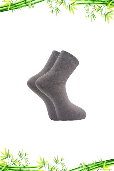 Erkek Bambu Kışlık Kalın Yarım Konç Çorap Çok Renkli Dikişsiz 4lü Paket