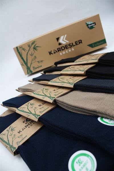 Erkek Bambu Soket Uzun Asorti Çorap Dikişsiz 6lı Premium Kutulu
