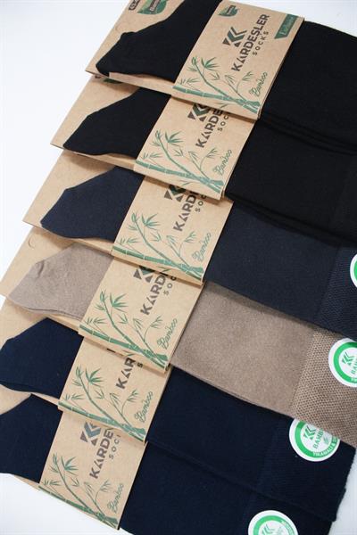 Erkek Bambu Soket Uzun Asorti Çorap Dikişsiz 6lı Premium Kutulu