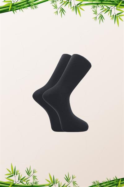 Erkek Bambu Uzun Düz Soket Çorap Çok Renkli Dikişsiz 10lu Paket