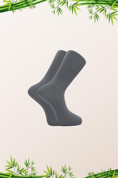 Erkek Bambu Uzun Düz Soket Çorap Çok Renkli Dikişsiz 10lu Paket