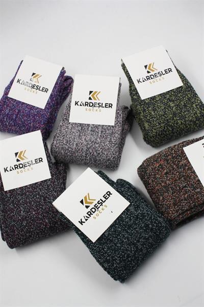 Erkek Kışlık Soket Çorap Çok Renkli 6lı Paket