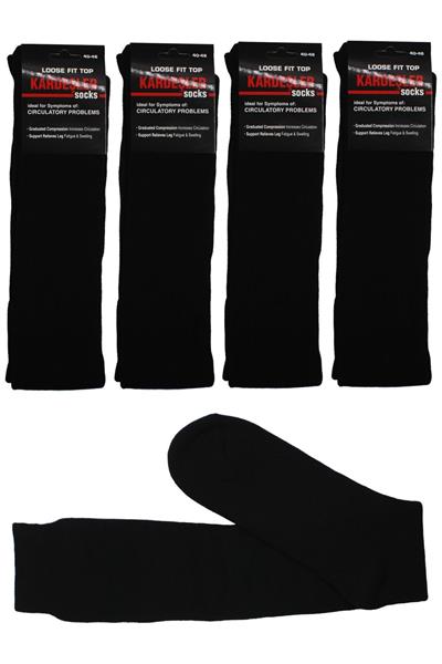 Erkek Pamuklu Diz Altı Termal Kışlık Havlu Kalın Siyah Çorap 4lü Paket