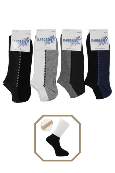 Erkek Pamuklu Patik Çorap 4lü Paket
