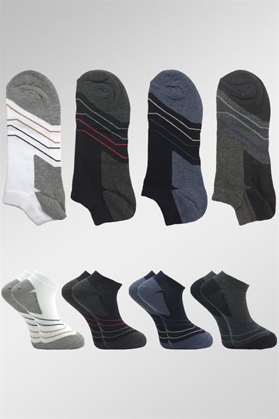 Erkek Pamuklu Patik Çorap 4lü Paket