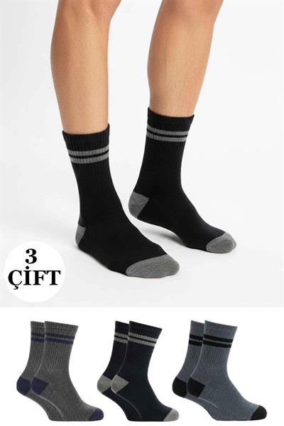 Erkek Yün Havlu Soket Çorap 3