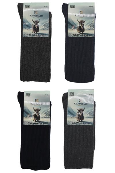 Erkek Yün Kışlık Kalın Soket Çorap 4lü Paket