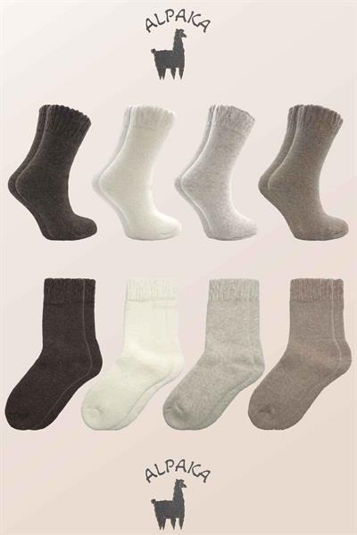 Kadın Alpaka Yün Kışlık Havlu Kalın Soket Çorap 4lü Paket