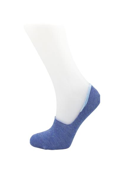 Kadın Babet Çok Renkli Simli Çorap Pamuklu Görünmez Kaydırmaz Topuk Silikonlu 6lı Paket