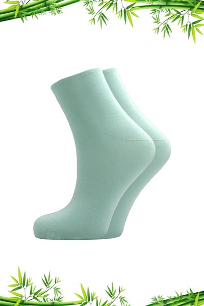 Kadın Bambu Çok Renkli Yarım Konç Diyabetik Şeker Çorabı Sıkmayan Çorap 6lı Paket