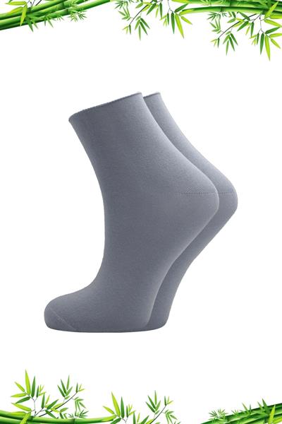 Kadın Bambu Çok Renkli Yarım Konç Diyabetik Şeker Çorabı Sıkmayan Çorap 6lı Paket